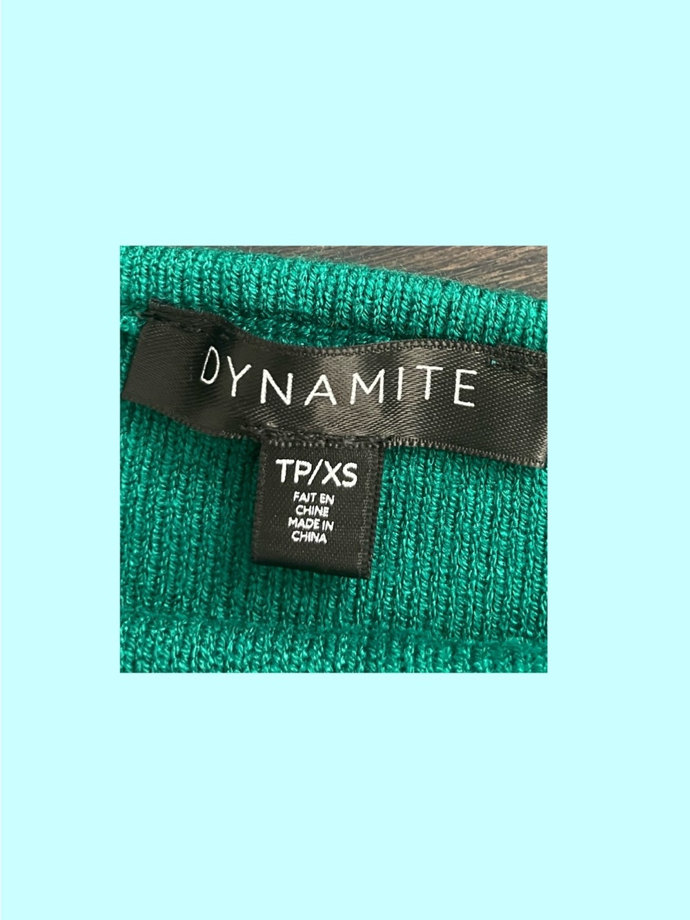 Dynamite Emerald Knit Tank Top - Picture 2 of 3